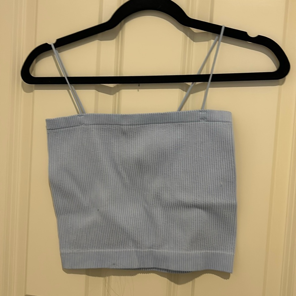 Blue Spaghetti Strap Tank
